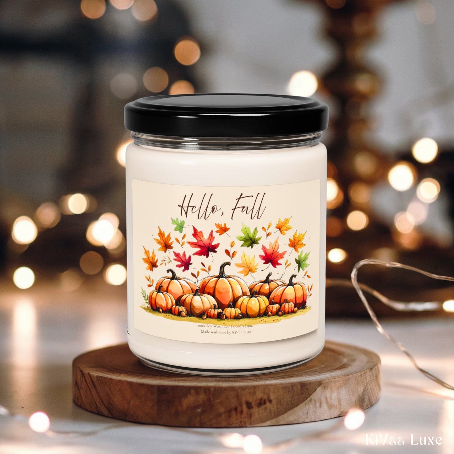 Hello Fall Scented Soy Autumn Candle