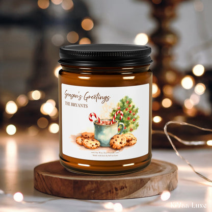 Season’s Greetings Candle – Personalized Christmas Gift