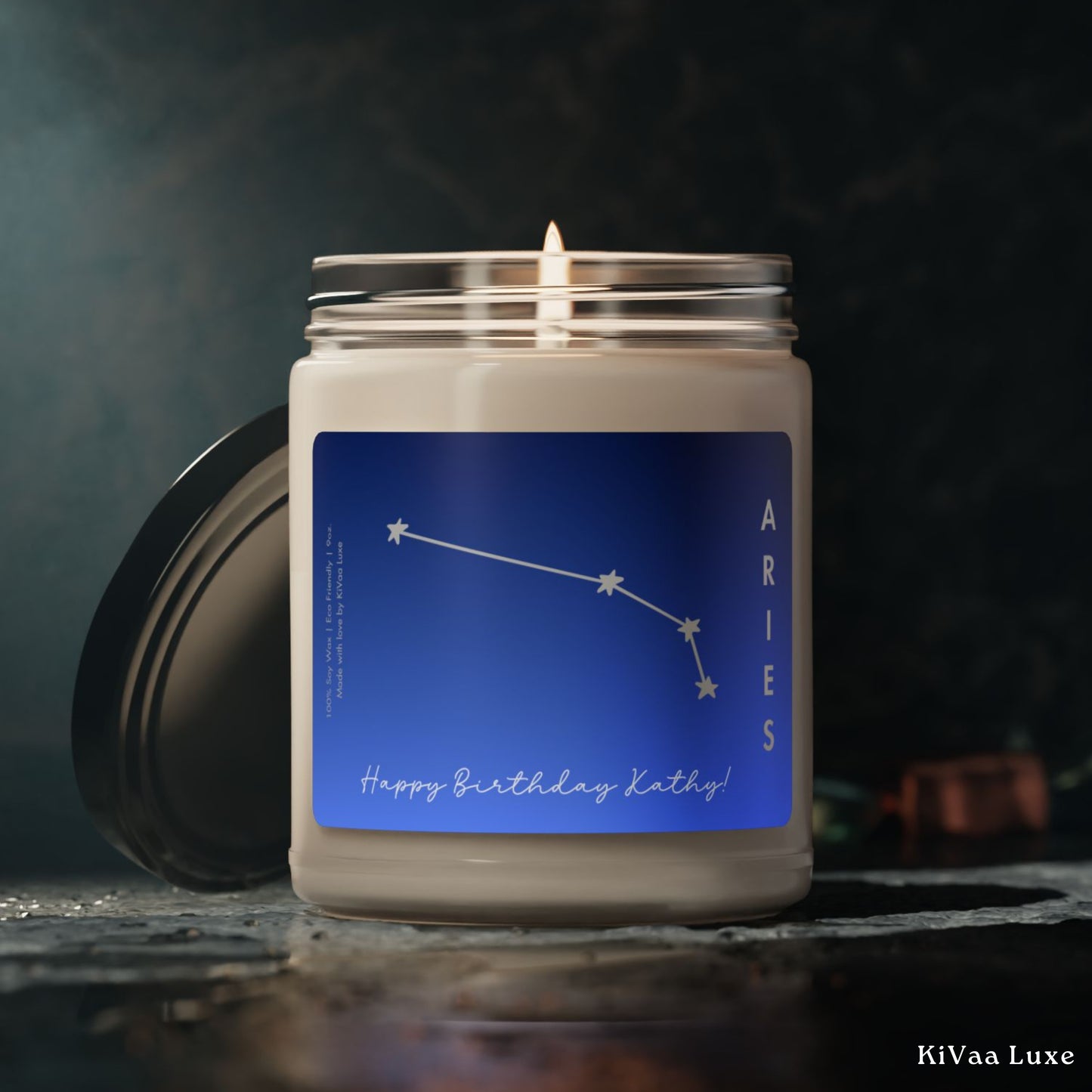 Personalized Zodiac Horoscope Birthday Candle - Aries