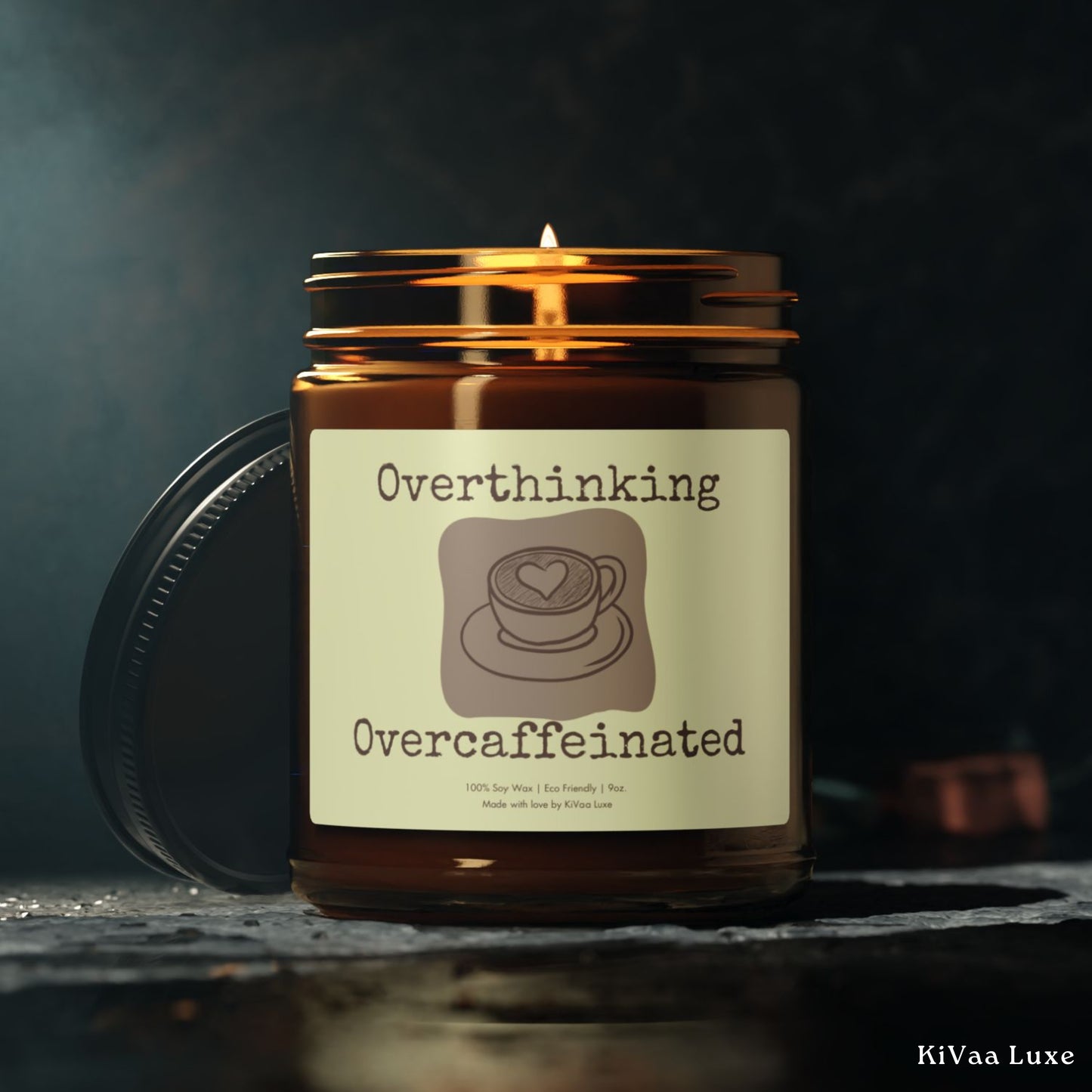 Overthinking Overcaffeinated Candle - Funny Gen Z Soy Candle