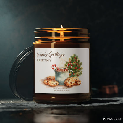 Season’s Greetings Candle – Personalized Christmas Gift