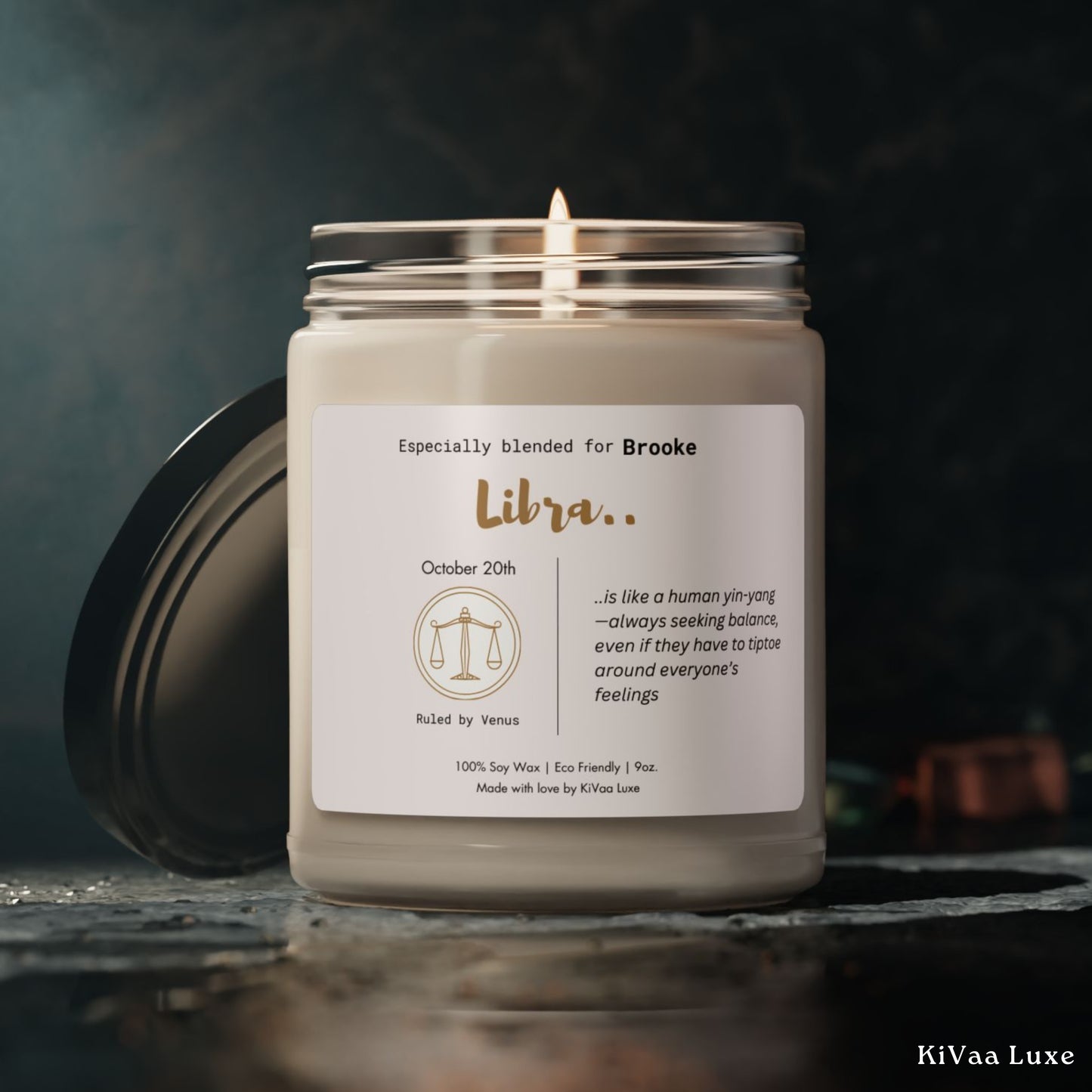 Personalized Zodiac Horoscope Birthday Candle - Libra