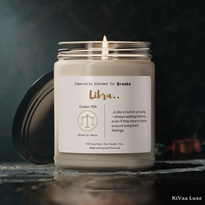 Personalized Zodiac Horoscope Birthday Candle - Libra