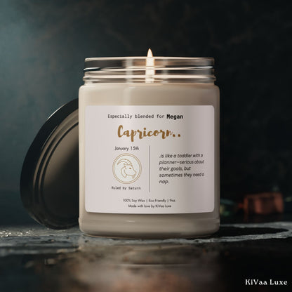 Personalized Zodiac Horoscope Birthday Candle - Capricorn