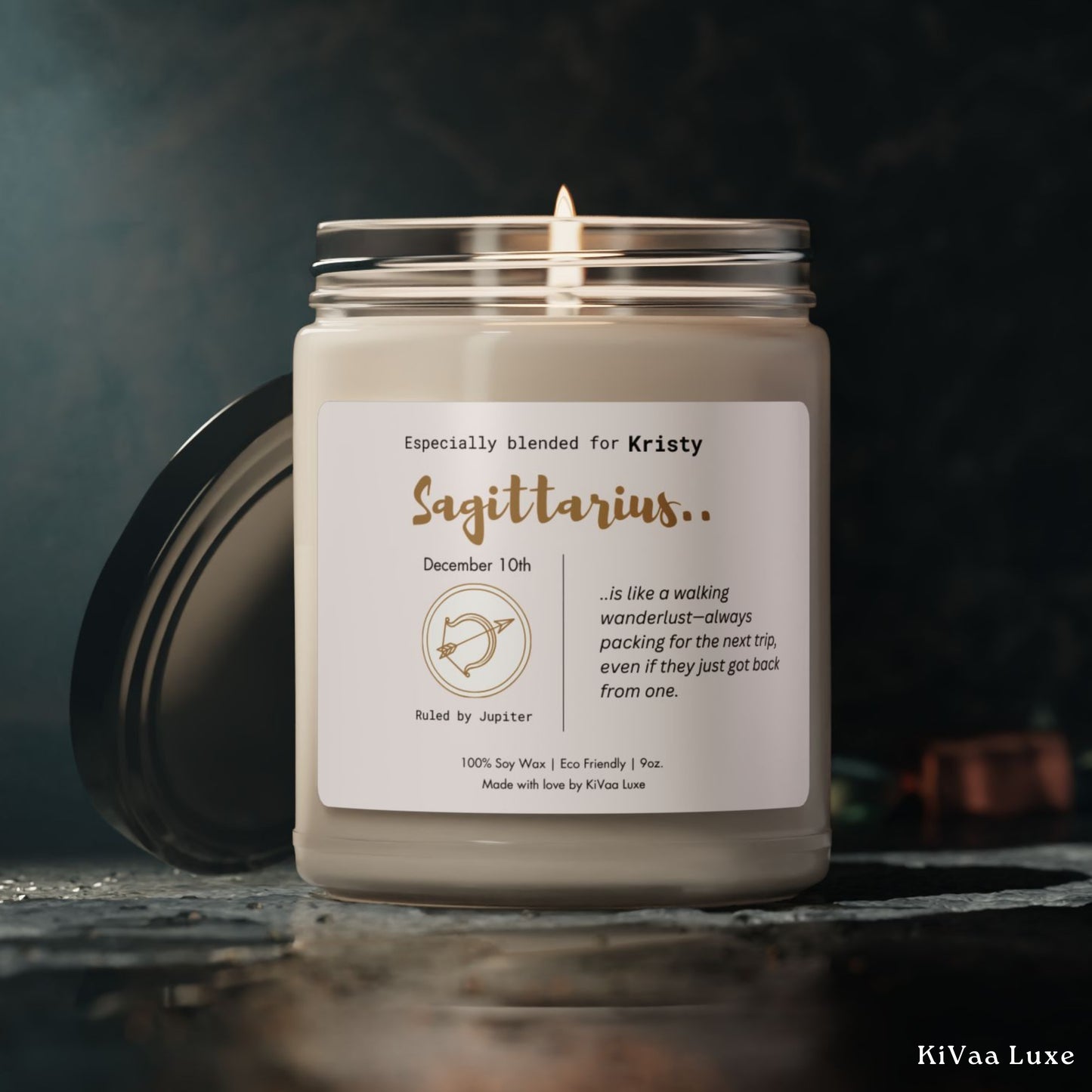 Personalized Zodiac Horoscope Birthday Candle - Sagittarius