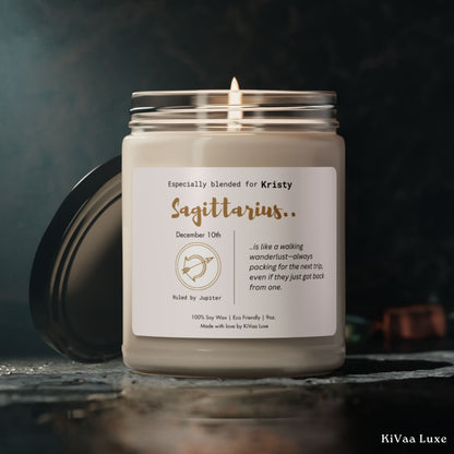 Personalized Zodiac Horoscope Birthday Candle - Sagittarius
