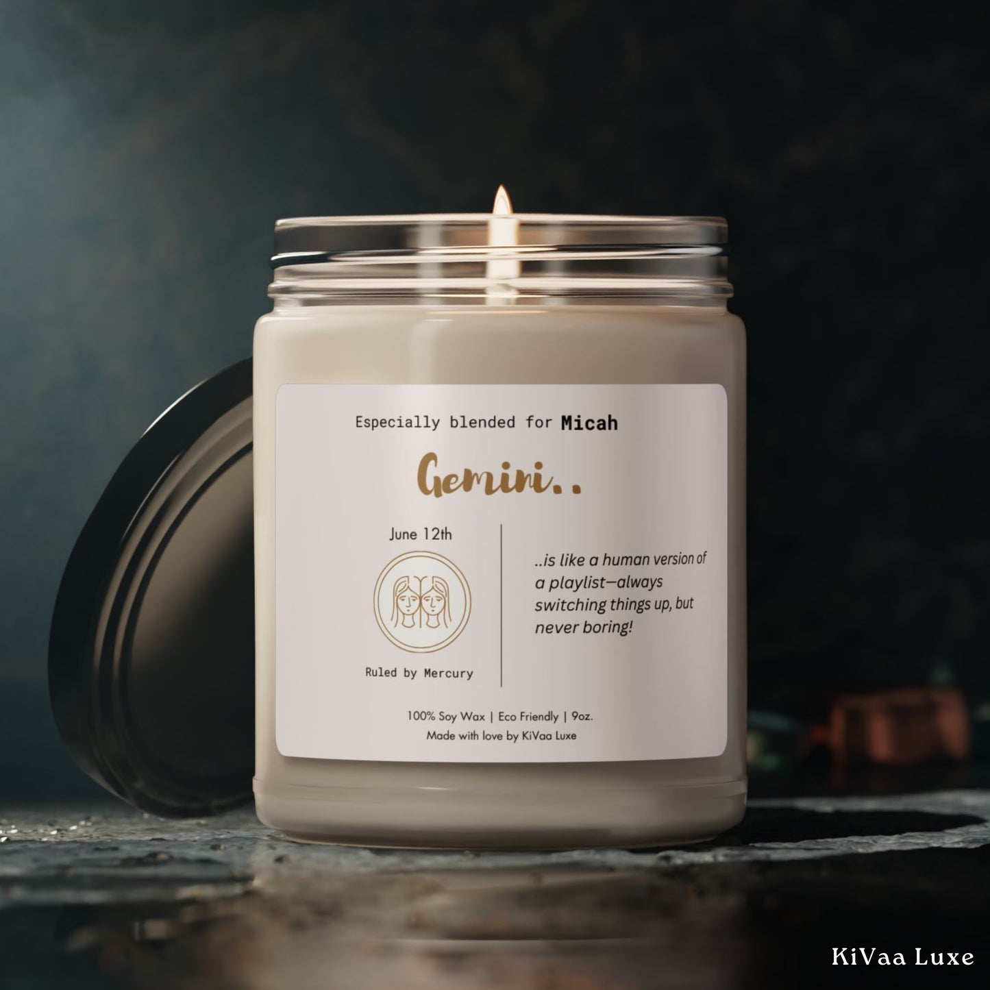 Personalized Zodiac Horoscope Birthday Candle - Gemini