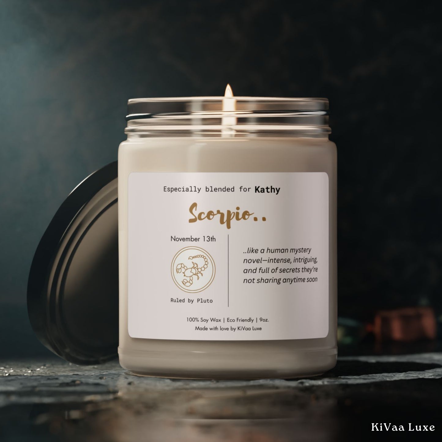 Personalized Zodiac Horoscope Birthday Candle - Scorpio