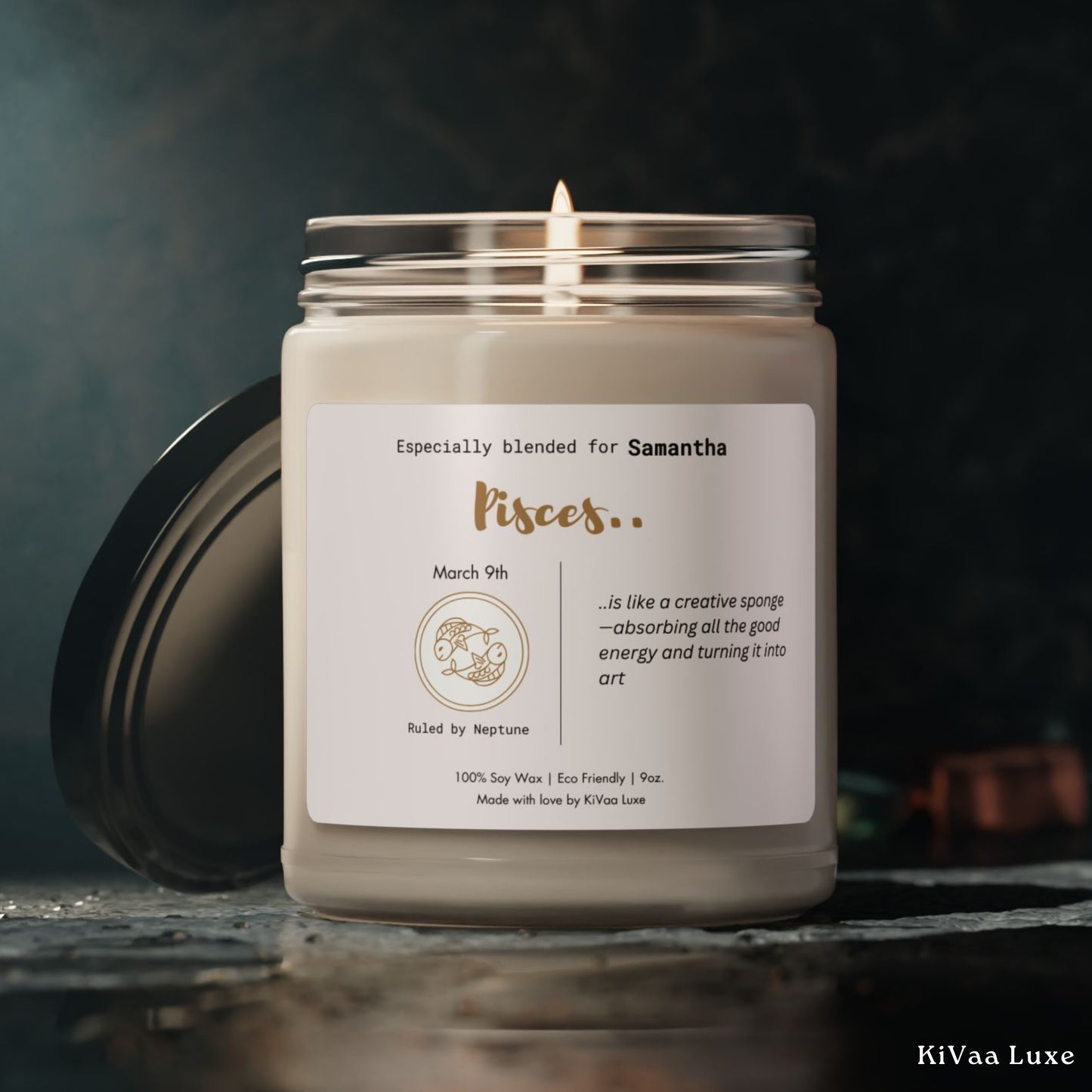 Personalized Zodiac Horoscope Birthday Candle - Pisces