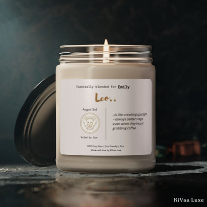 Personalized Zodiac Horoscope Birthday Candle - Leo