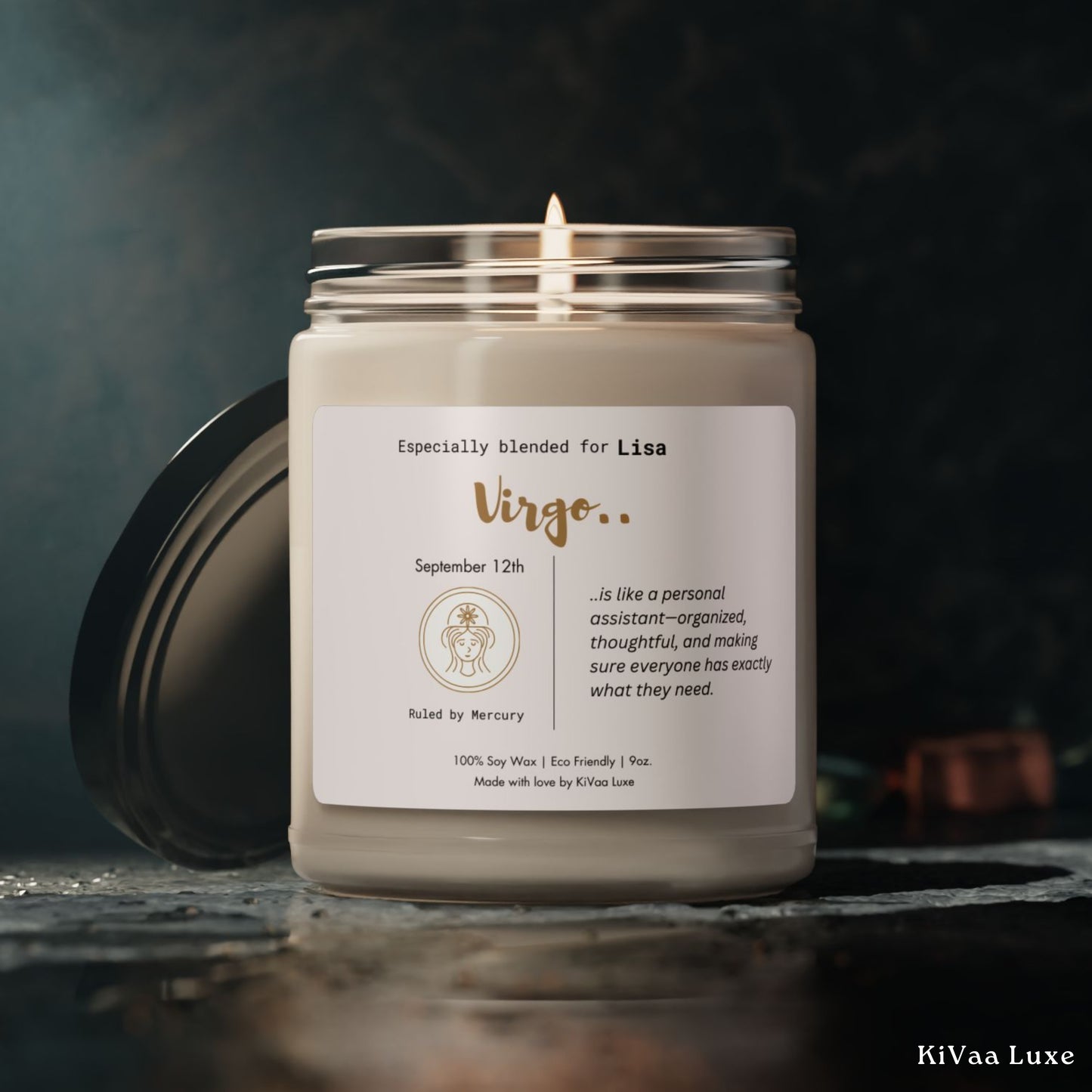 Personalized Zodiac Horoscope Birthday Candle - Virgo