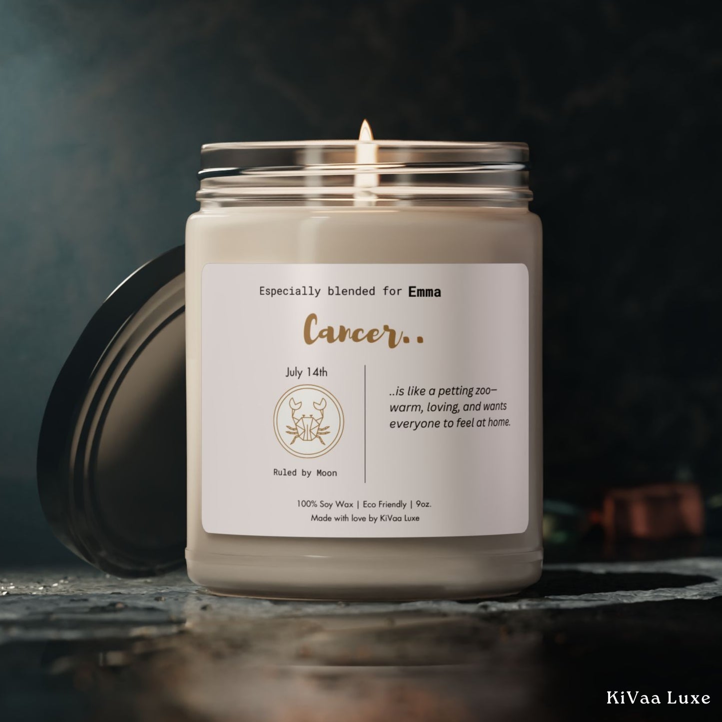 Personalized Zodiac Horoscope Birthday Candle - Cancer