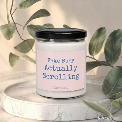 Fake Busy Actually Scrolling Candle – Funny Gen Z Soy Gift