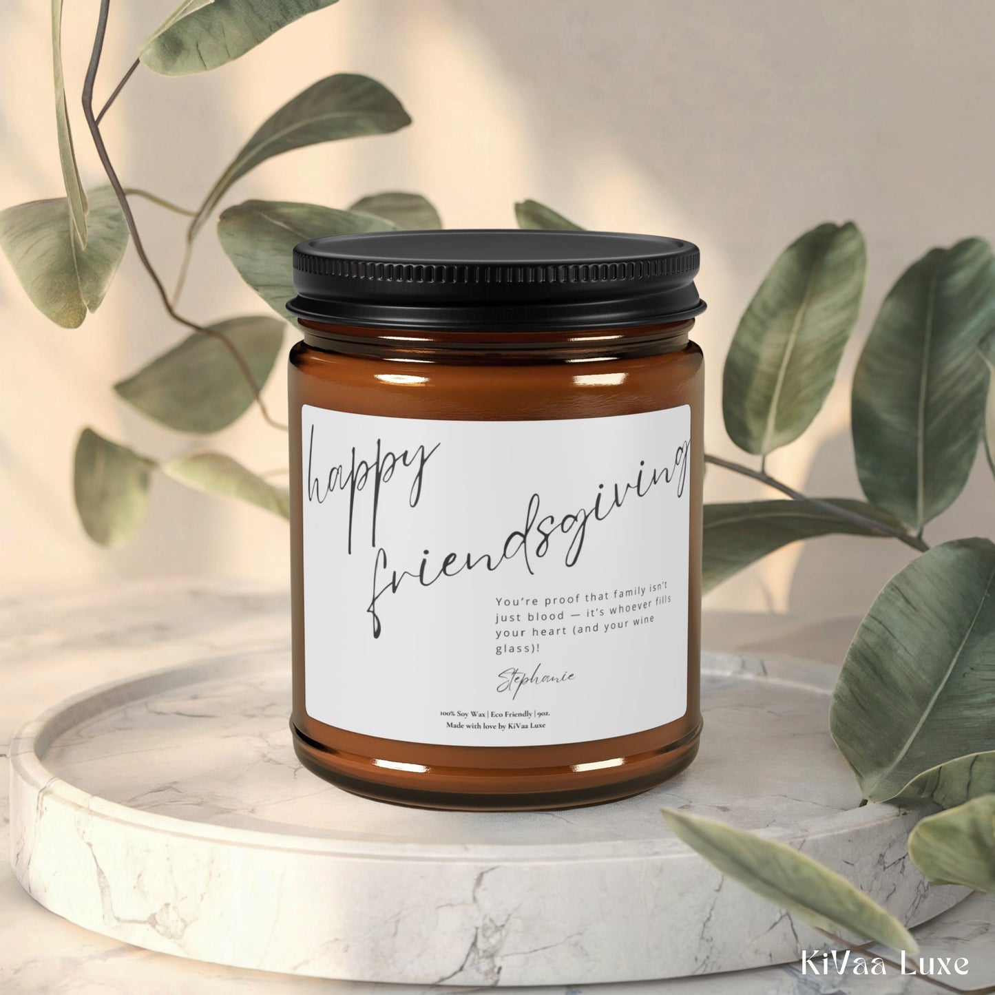 Personalized Funny Friendsgiving / Thanksgiving Candle for Friends