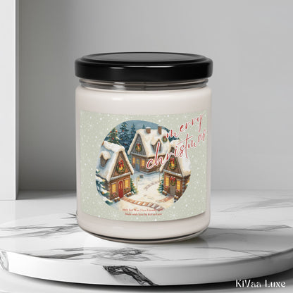 Merry Christmas Candle – Whimsical Christmas Village Candle