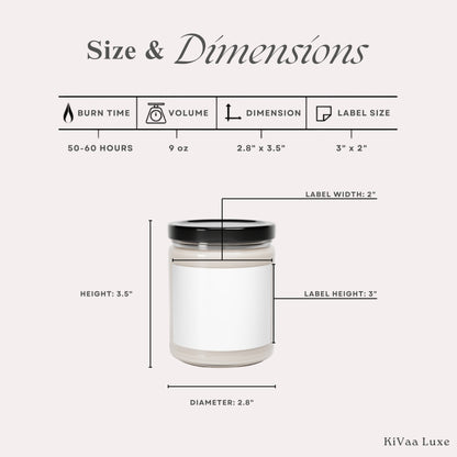 Personalized Floral Birthday Gift Candle